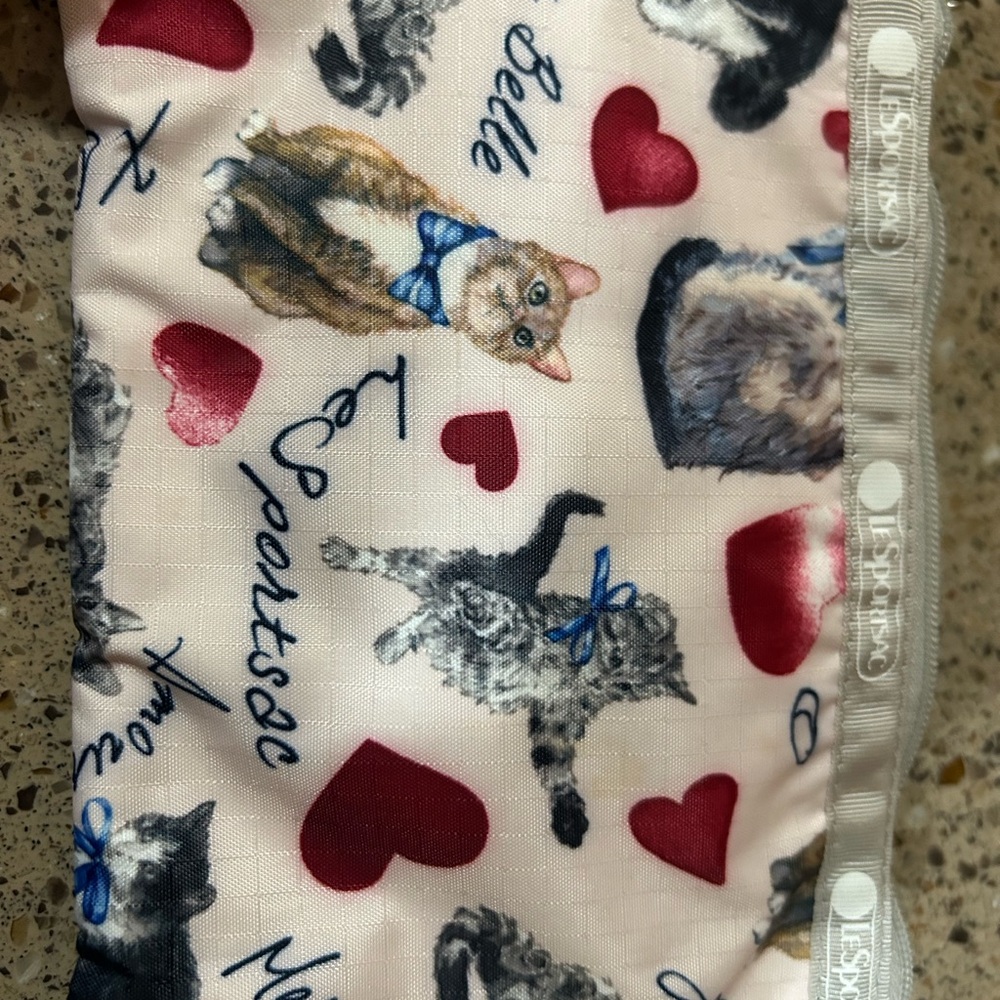 Cat print Lesportsac pouch